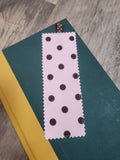 Pink and Brown Polka Dot Bookmark
