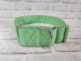 Soft Green Swirl 2" XL Martingale Dog Collar 17"-28"