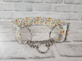 Watercolor Floral 2" Large Chain Martingale Collar 17"-24"