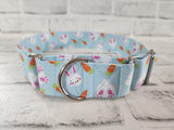Easter Bunny 1.5" Large Martingale Dog Collar 17"-24"