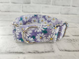 Daisies on Purple 1.5" Medium Martingale Collar 12"-19"