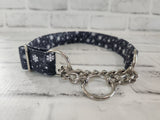 Glitter Snowflake 1" Medium Chain Martingale Collar 12"-19"