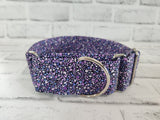 Lilac Polka Dot 2" Medium Martingale Collar 12"-19"