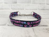 Attention Wh*re 3/4" Small Chain Martingale Collar 10"-15"