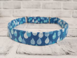 Rain Drops 1" Large Martingale Collar 17"-24"