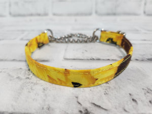 Sunflower 1/2" X-Small Chain Martingale Collar  9"-11"