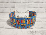 Hotdogs and Hamburgers 2" Medium Chain Martingale Collar 12"-19"