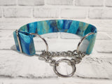Gold Wings 1.5" Medium Chain Martingale Dog Collar 12"-19"