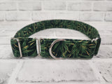 Bamboo Leaves 1.5" XL Martingale Collar 19"-28"