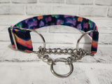 Galaxy Bones and Hearts 1.5" Large Chain Martingale Collar 17"-24"