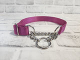 Rose 1" Medium Nylon Chain Martingale Collar 12"-19"