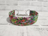 Wildflower Fields 1.5" Medium Chain Martingale Dog Collar 12"-19"