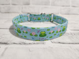 Spring Frogs 1" Medium Martingale Collar 12"-19"