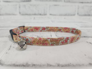 Light Blue Paisley 3/8" Cat Collar