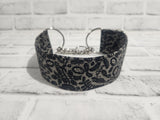 Floral Lace 2" Medium Chain Martingale Collar 12"-19"