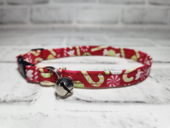 Holiday Candy Cat Collar 3/8