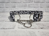 Skulls & Bones 1.5" XL Chain Martingale Collar 17"-28"
