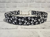 Skulls & Bones 1.5" XL Chain Martingale Collar 17"-28"