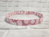 Pink Daisy 1" XL Martingale Collar 19"-28"