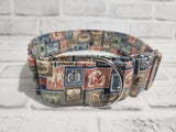 Stamp Collector 2" Large Martingale Dog Collar 17"-24"