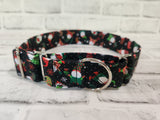 Christmas Gnomes 1.5" Large Martingale Dog Collar 17"-24"