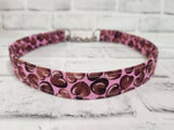 Chocolate Hearts 1" XL Chain Martingale Collar 20"-29"