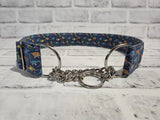 Robot Dinosaurs 1.5" XL Chain Martingale Collar 17"-28"