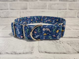 Seahorse 1.5" Large Martingale Dog Collar 17"-24"