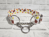 Peanut Butter Cup 1.5" Large Chain Martingale Collar 17"-24"