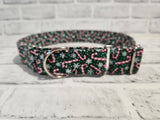 Candy Canes & Snowflakes 1.5" XL Martingale Collar 19"-28"