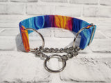 Fire and Ice 1.5" Medium Chain Martingale Dog Collar 12"-19"