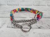 Jelly Bean 3/4" Small Chain Martingale Collar 10"-15"