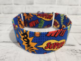Comic Book 2" Medium Martingale Collar 12"-19"