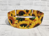 Sunflower 1.5" Medium Martingale Collar 12"-19"