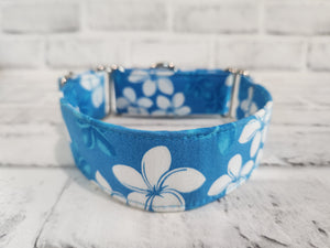 Blue Hawaiian 1.5" Small Martingale Collar 10"-15"