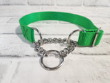 Green Apple 1" Medium Nylon Chain Martingale Collar 12"-19"
