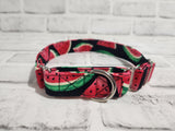 Watermelons on Black 1" Medium Martingale Collar 12"-19"