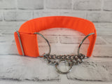 Safety Orange 2" XL Chain Martingale Dog Collar 17"-28"