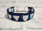 Teacup 1.5" Medium Chain Martingale Dog Collar 12"-19"