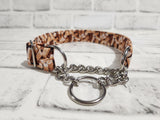 Wine Cork 1" Medium Chain Martingale Collar 12"-19"