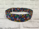 Rainbow Stars 1.5" Large Martingale Dog Collar 17"-24"