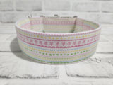 Spring Stripes 2" Large Martingale Dog Collar 17"-24"