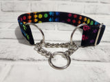 Retro Video Game 1.5" Large Chain Martingale Collar 17"-24"