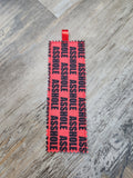 A**hole (Red and Black) Bookmark