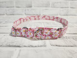 Pink Daisy 1" XL Martingale Collar 19"-28"