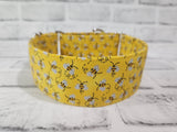 Glitter Bees 2" Medium Martingale Collar 12"-19"