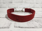 Red Splatter 1" Medium Chain Martingale Collar 12"-19"