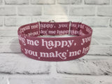 You Make Me Happy 2" Large Martingale Dog Collar 17"-24"
