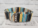 Manly Stripes 1.5" X-Small Martingale Collar  9"-11"