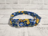 Yellow Tulips 1" Medium Martingale Collar 12"-19"